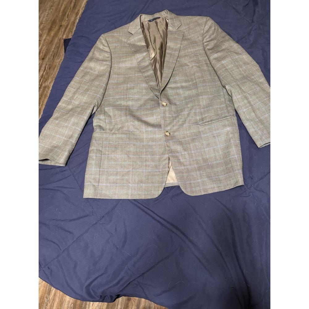 Brooks Brothers Regent Wool/Silk Men's 43R Brown Plaid Lanificio‎ di Pray Blazer